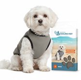 Coolpets Koelvest Hond S - Verkoeling Hond - Coolvest - Verkoelende Jas - Ruglengte 25 cm - Cooling Vest - Beige