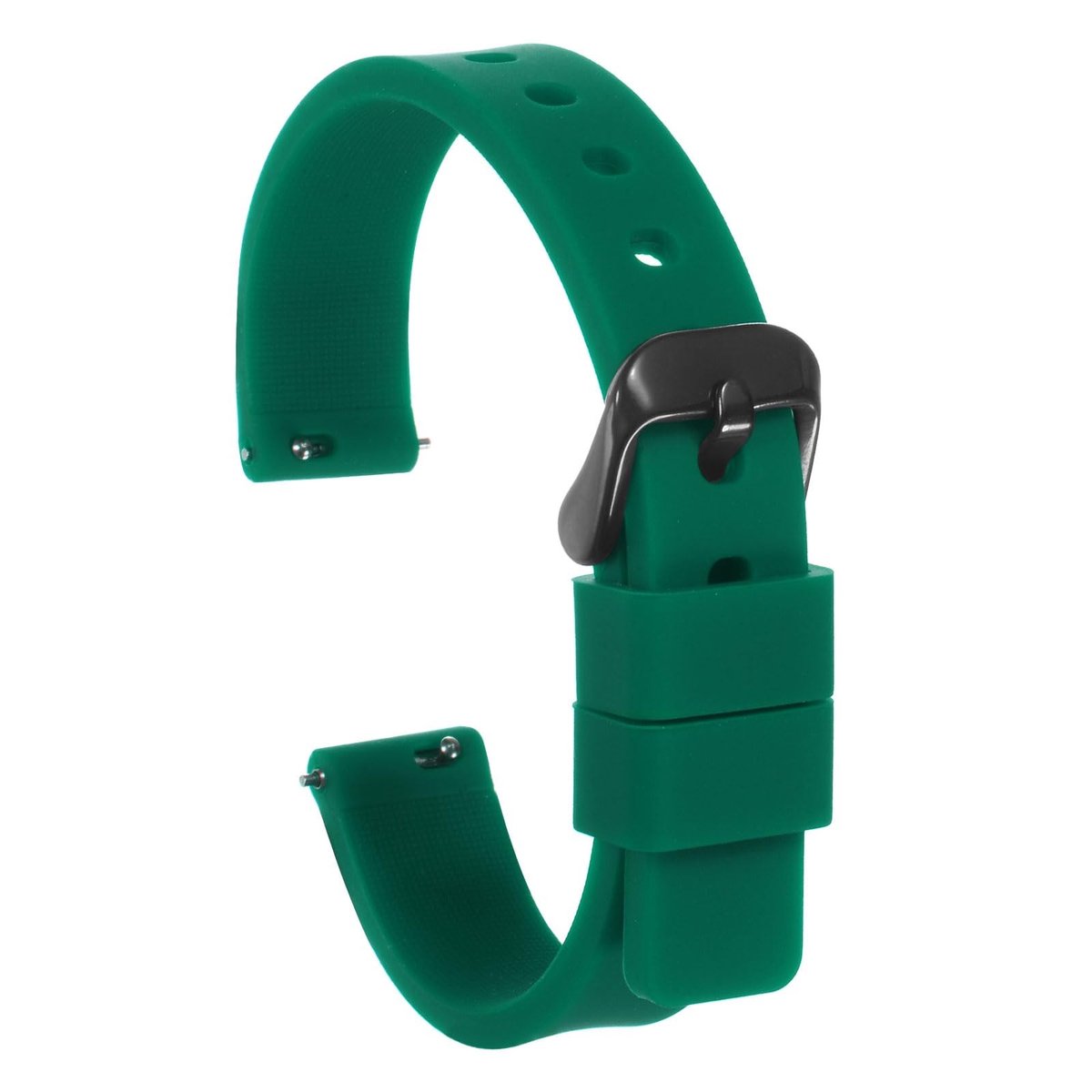 Cosensi - Silicone Watch Strap - Quick Release - Soft Rubber Vervangband - Donkergroen - Geschikt voor Mannen en Vrouwen - 16mm Breed