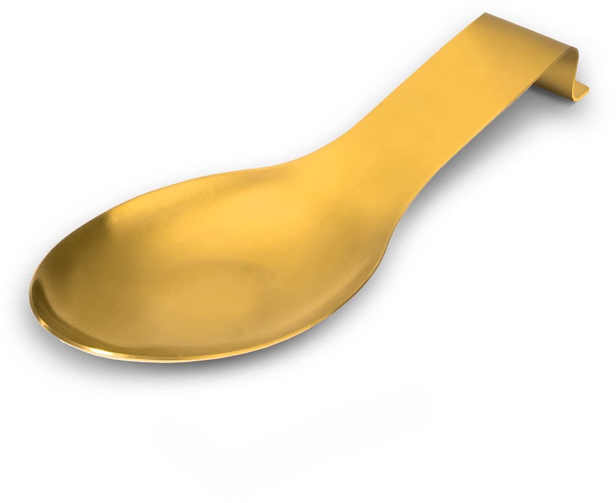 Gouden RVS Lepelhouder - Stijlvolle Spatula en Lepelhouder voor Keuken - Vaatwasserbestendig