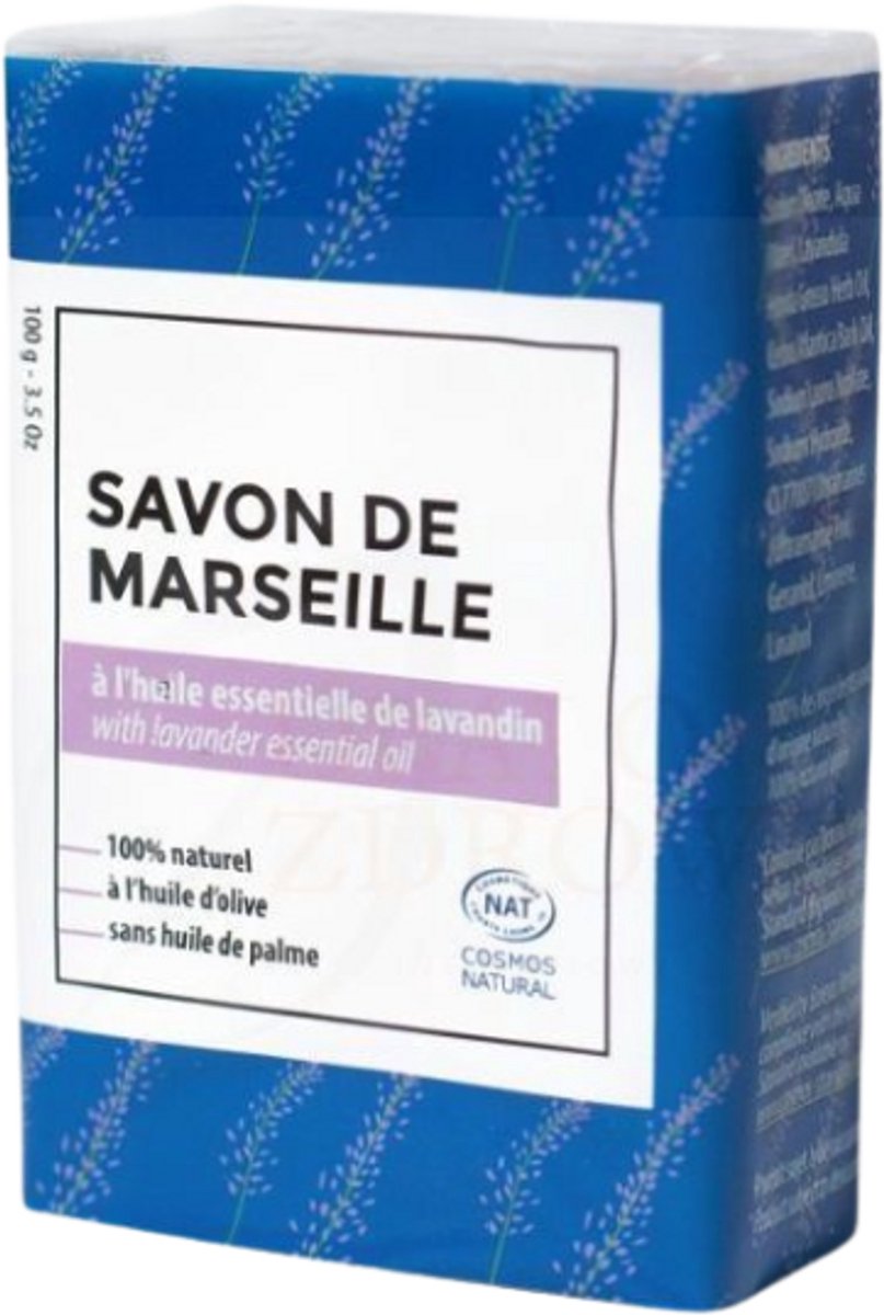 Alepia Mydło Marsylskie - Lavendel - 100g - Natuurlijk - Ecologisch