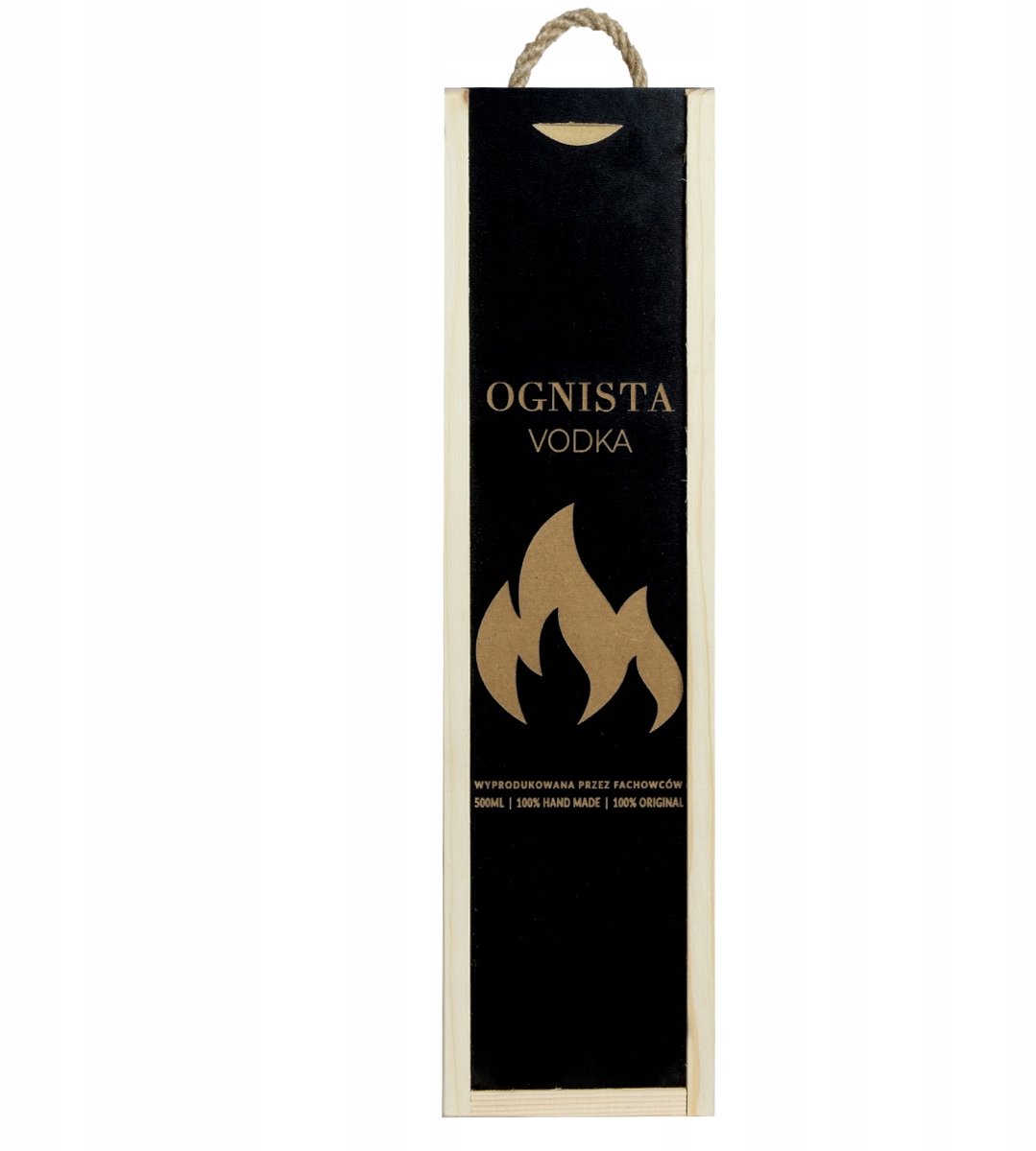 Bimberek - Wijnkist - Ognista Vodka - Houten Doos - Gepersonaliseerd