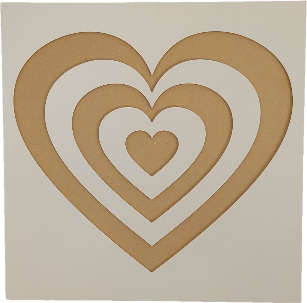Moliland - Decoratieve Wandversiering - MDF Hart - 50x50 cm - Scandinavische Stijl