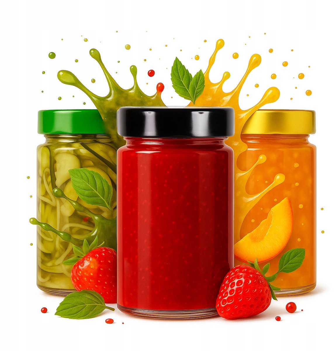 ARIA Serie - Decoratieve Glazen Pot - 245ml - Voor Jam en Bewerkingen
