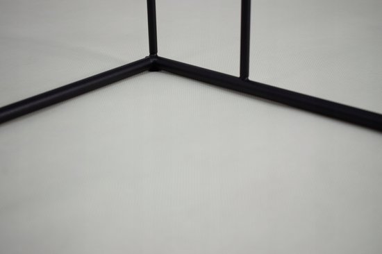 FutuStal Serie - Metalen Bijzettafel - Zwart - Dąb Sonoma - Rechthoekig van Merkloos — afbeelding 5