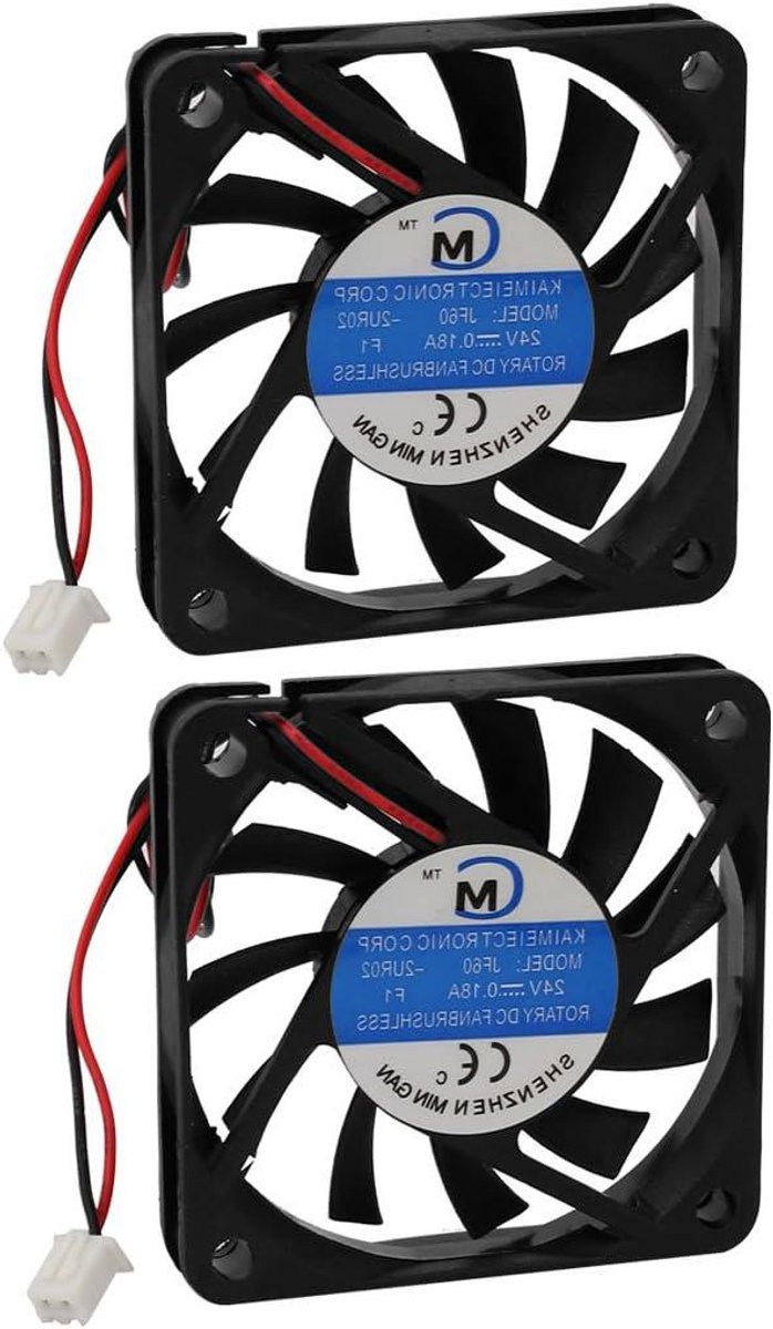 Koelventilator Set - Ventilator PC - Computer Koelen - 11 Bladen - 60x60x10mm - Zwart