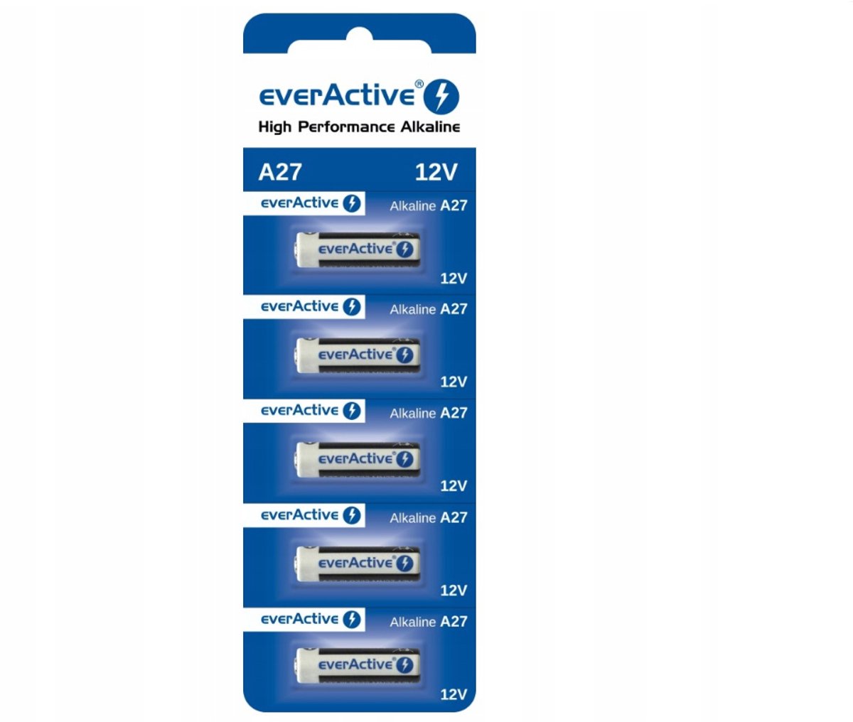 5 Stuks (1 blister á 5 st) A27 27A everActive