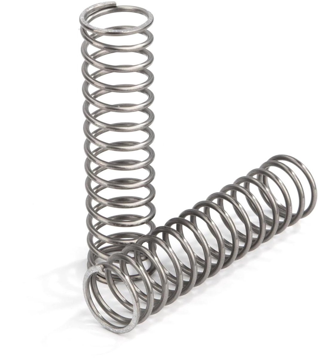 Drukveren Roestvrij Staal - Compressieveren Set - Mechanische Toepassingen - Hoge Elasticiteit - 4 stuks 60 mm - Zilverkleurig