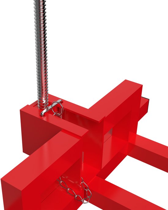 Zitmaaierlik Tractor Lift - Verstelbare Onderhoudsstandaard 400 kg - Stalen Frame - Voor Reinigen en Reparatie van Rasentractoren - Rood — afbeelding 3
