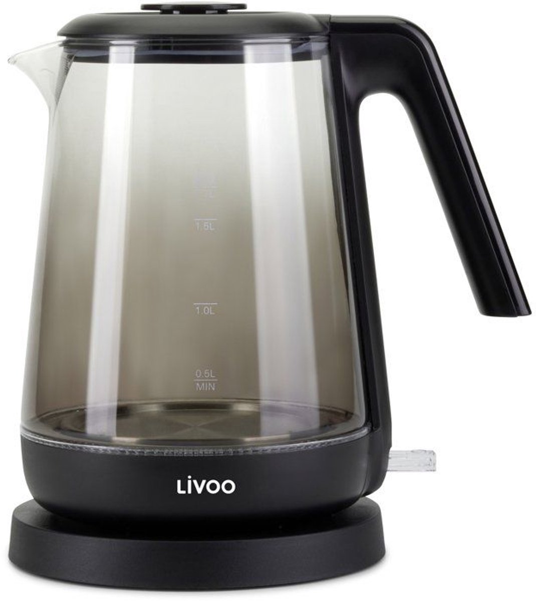Waterkoker - LIVOO - DOD216N - 2200 W - 1,7 L - Glas / Zwart