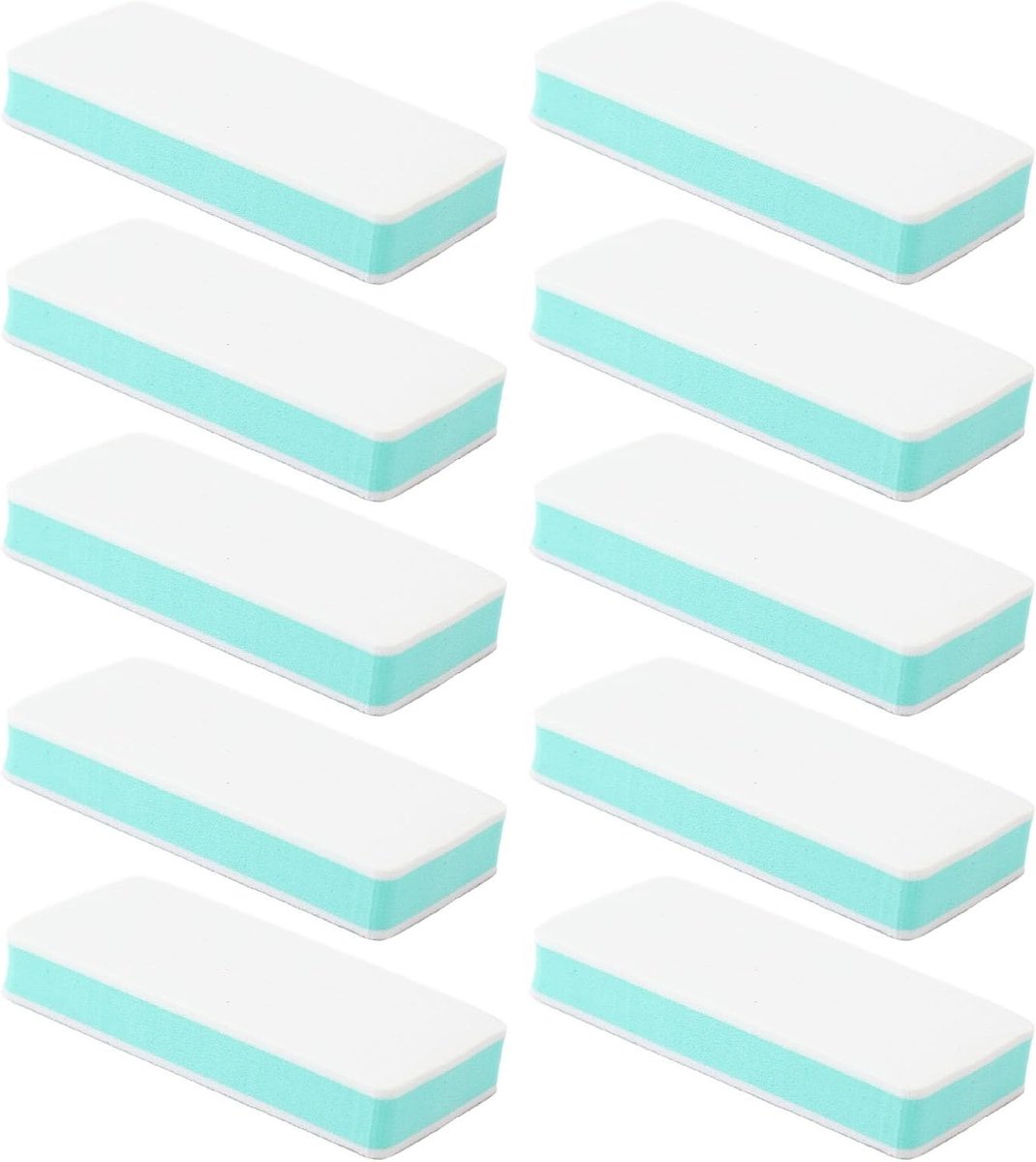 Set van 10 Herbruikbare Schuurblokken, Dubbelzijdige Schuurpons voor Polijsten van Horlogebanden en Nagels, 1000 en 5000 Korrel, 3.5 x 1.6 x 0.5 Inch