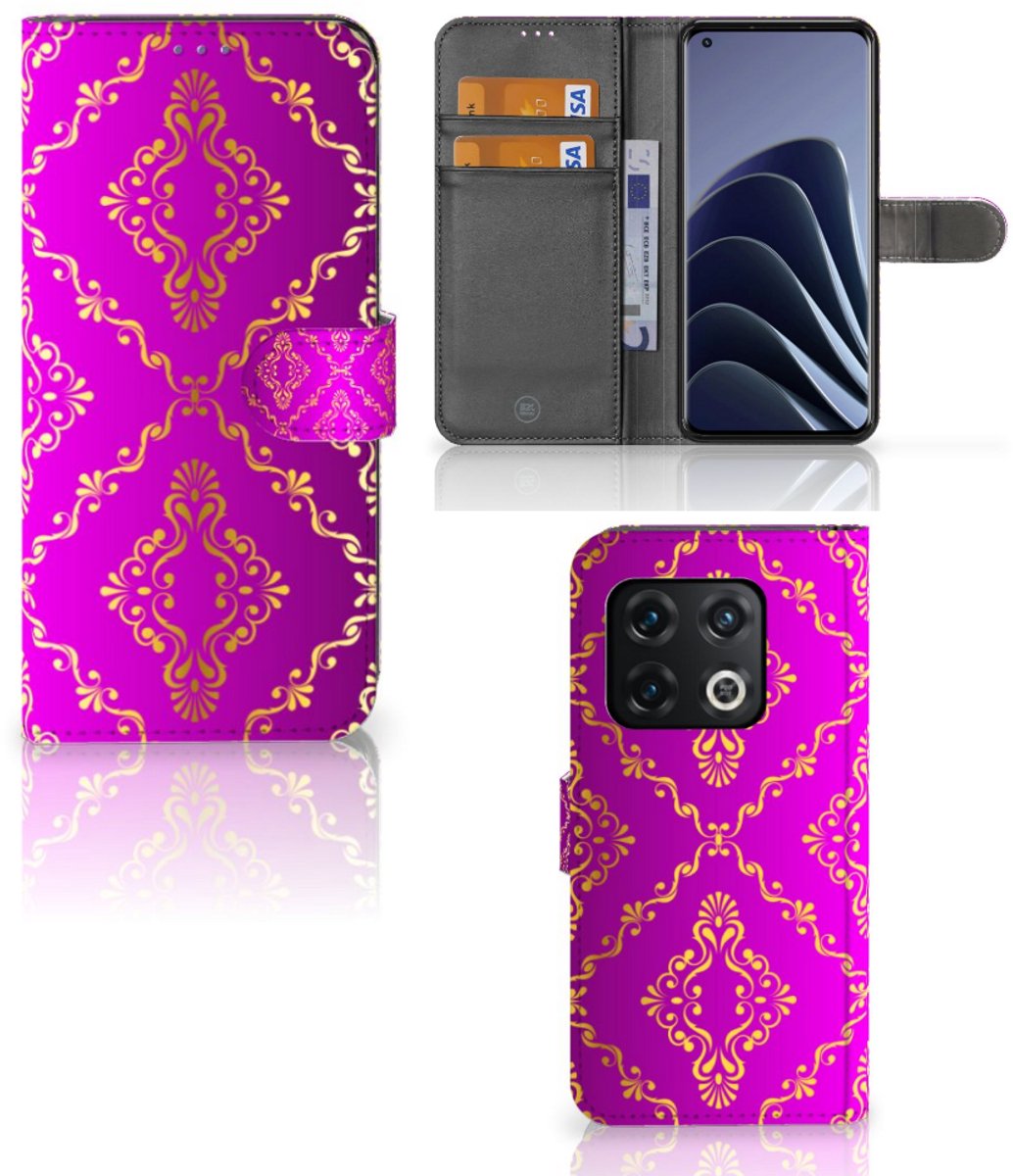 Book Case voor Wallet Case OnePlus 10 Pro Barok Roze