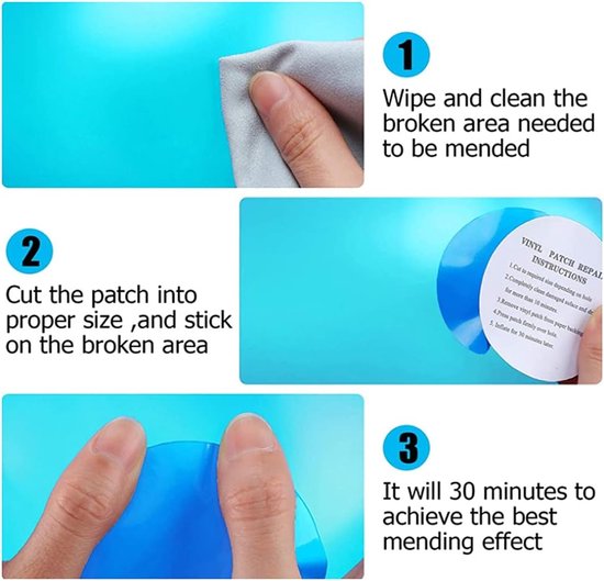 Reparatiestickers Set - Waterdicht Plakband - Lekkages Dichten - Zelfklevend PVC - 16x8 cm - Transparant — afbeelding 5