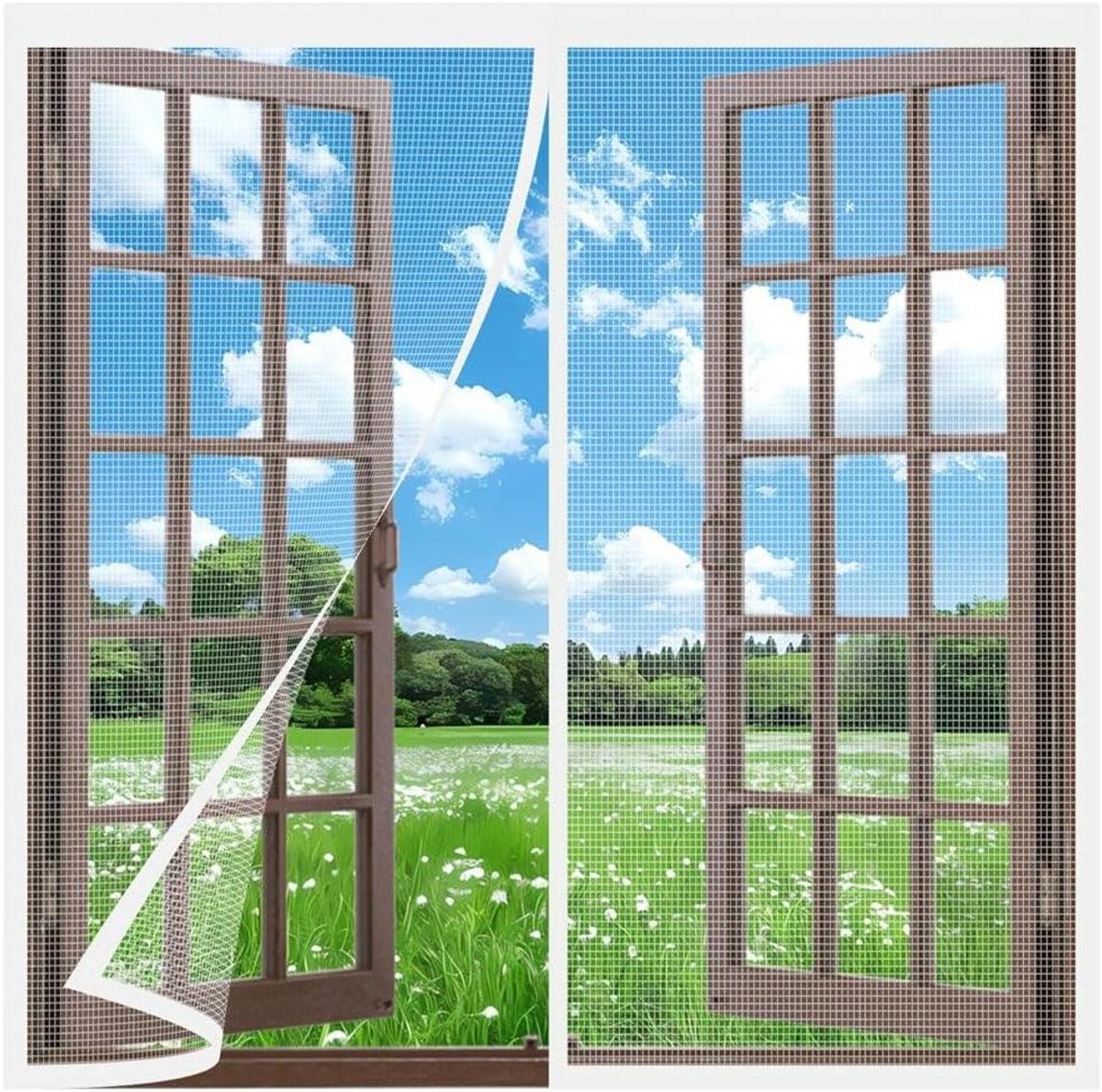 het schermraam van de magneetvlieg,95x175cm net Insectenwerende balkondeur,magneetgordijn