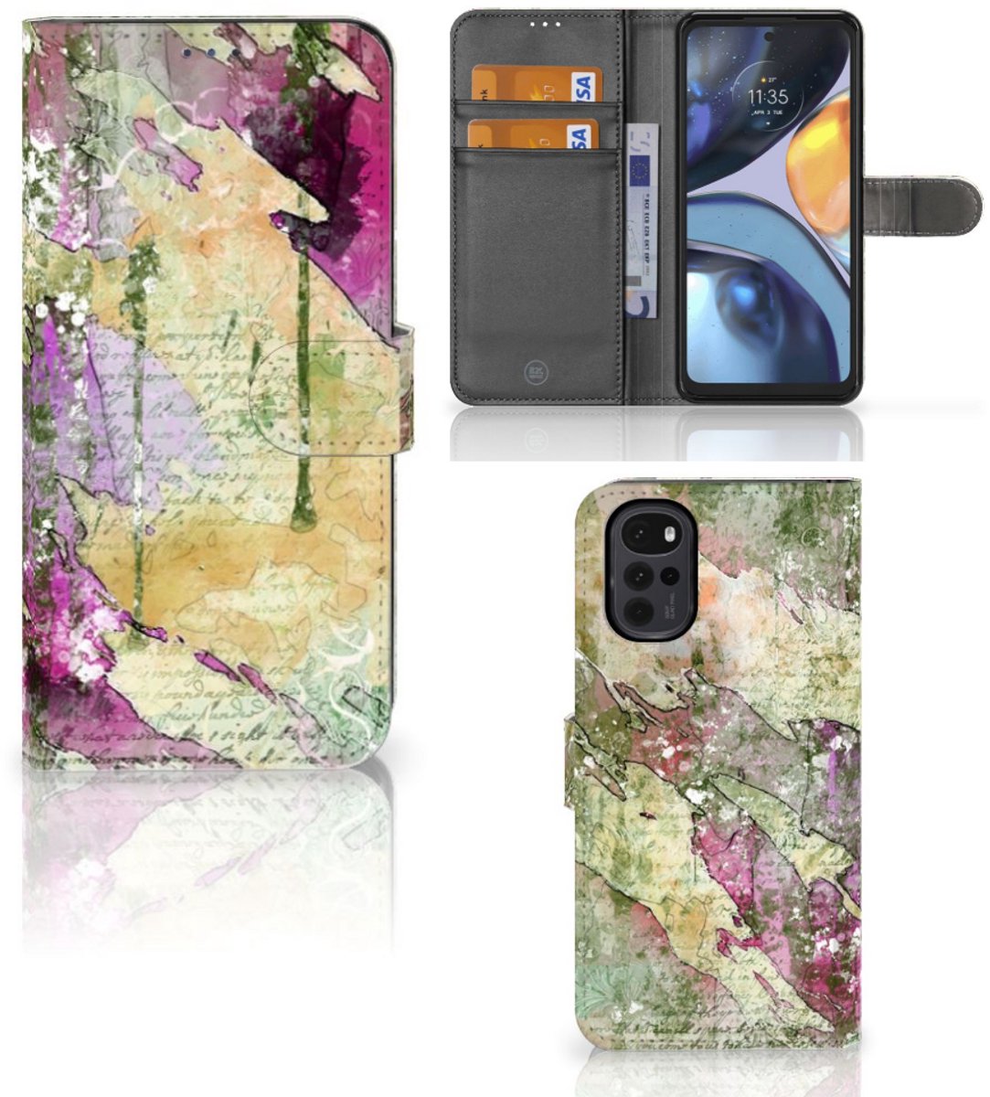 Hoesje Motorola Moto G22 Letter Painting
