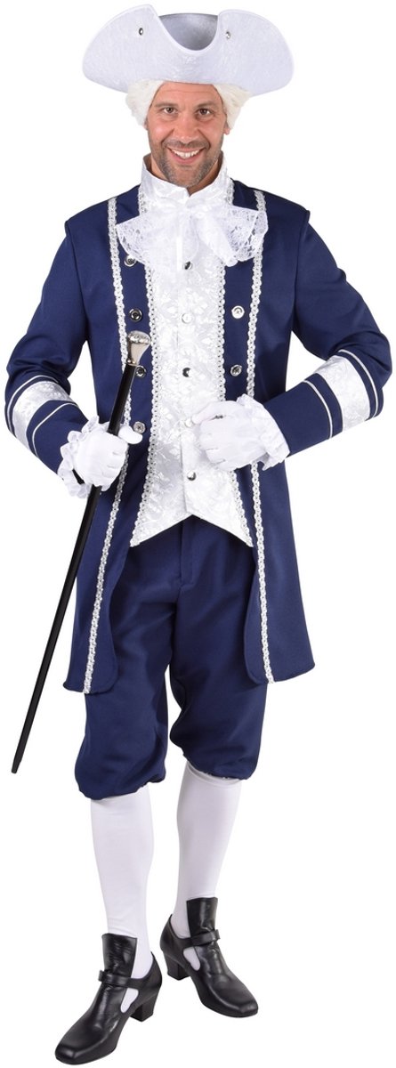Glimmende Mouwen Markies Blauw - Man