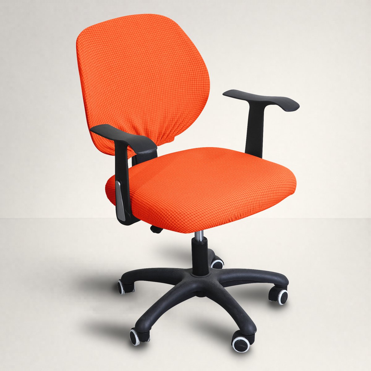 Covers by Ralfos® Bureaustoelhoes Oranje - Stoelhoes Universeel - Waterafstotend - Stoelbeschermer Rug & Zitting - WK 2026