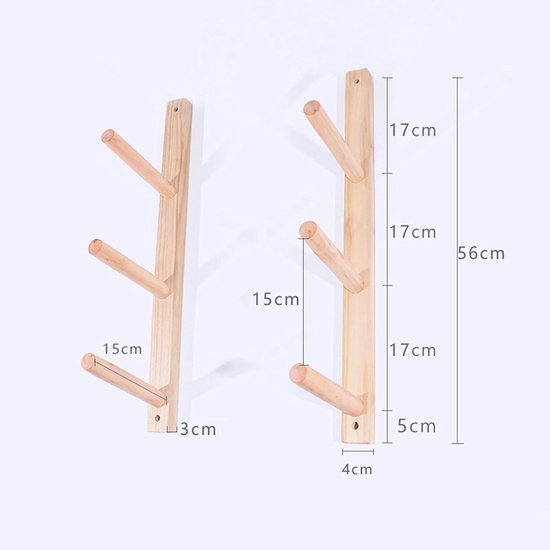 Yogamathouder Wandmontage - Gym Organizer - Ruimte Besparen - Stabiele Houten Constructie - Max 9 Mats - Houtkleur — afbeelding 3