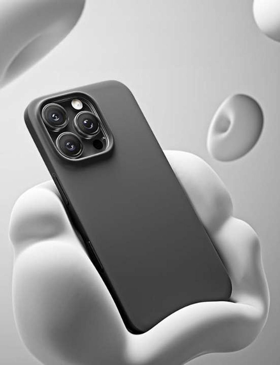 Lisen - iPhone 16 Pro Hoesje - MagSafe - Mat Zwart - Siliconen