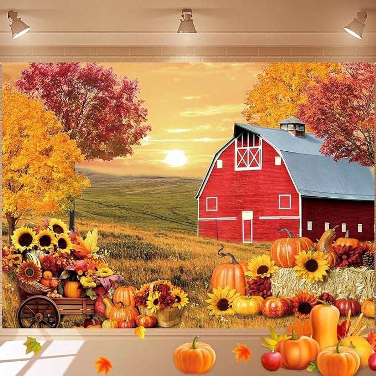 TJSWYADGS - Fotostudio Set - Herfst Motief - 210x150cm - Vinyl Materiaal
