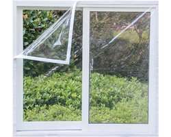 Vensterisolatie Kit, Winter Winddicht en Waterdicht Verzegelend Uitrustingdekzeil voor Slaapkamer, Keuken, Balkon Gemakkelijk Te Installeren65x100cm(25.6×39.3in) Wit