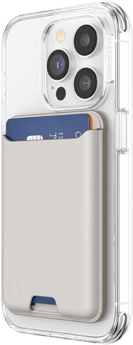 PopWallet MagSafe - Kaarthouder Telefoon - Veilig Kaarten Meenemen - Magnetische Bevestiging - 3 Kaarten - Horchata