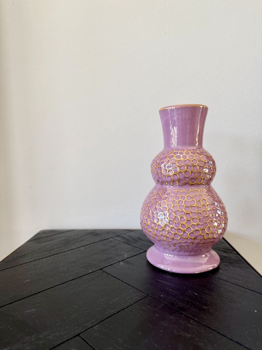 Vase Stoneware Lilac 11x11x20cm