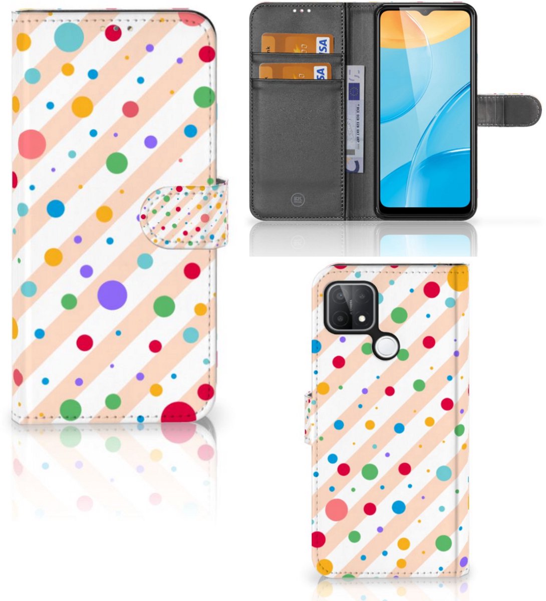 OPPO A15 Telefoon Hoesje Dots