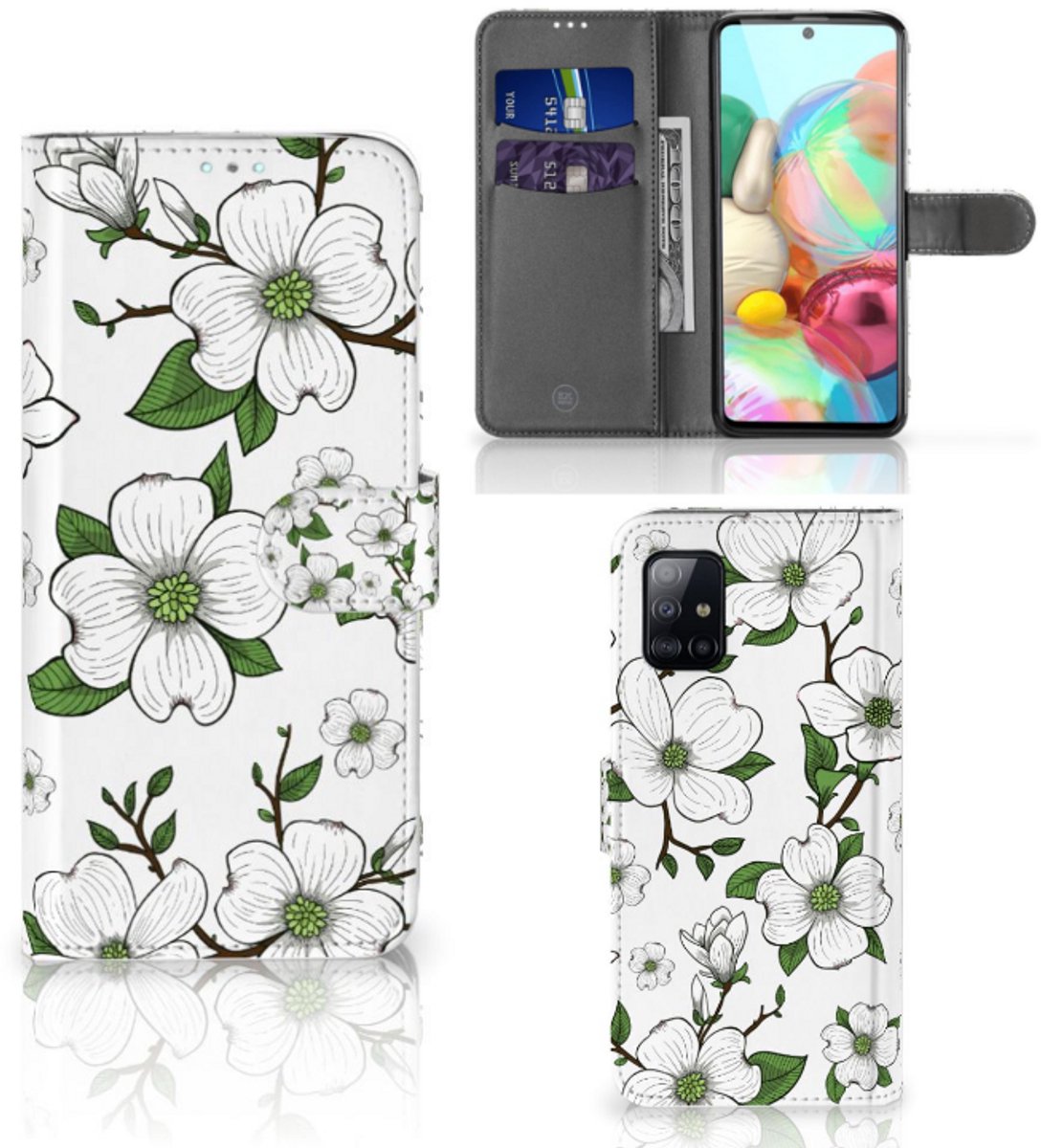 Samsung Galaxy A71 Hoesje Dogwood Flowers
