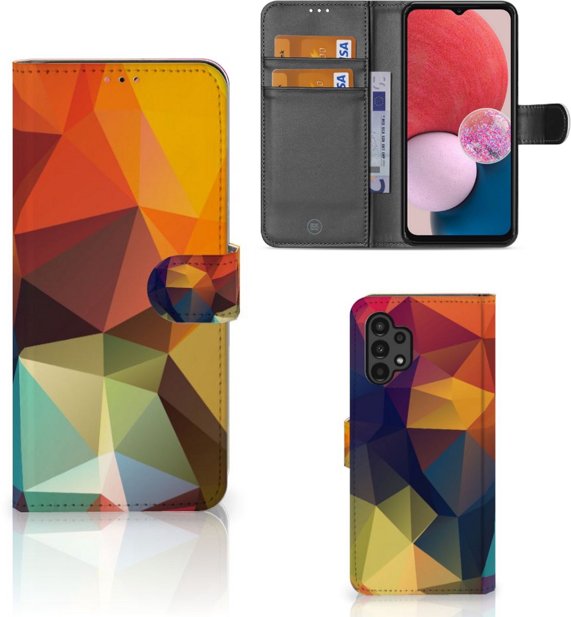 Samsung Galaxy A13 (4G) Book Case Polygon Color