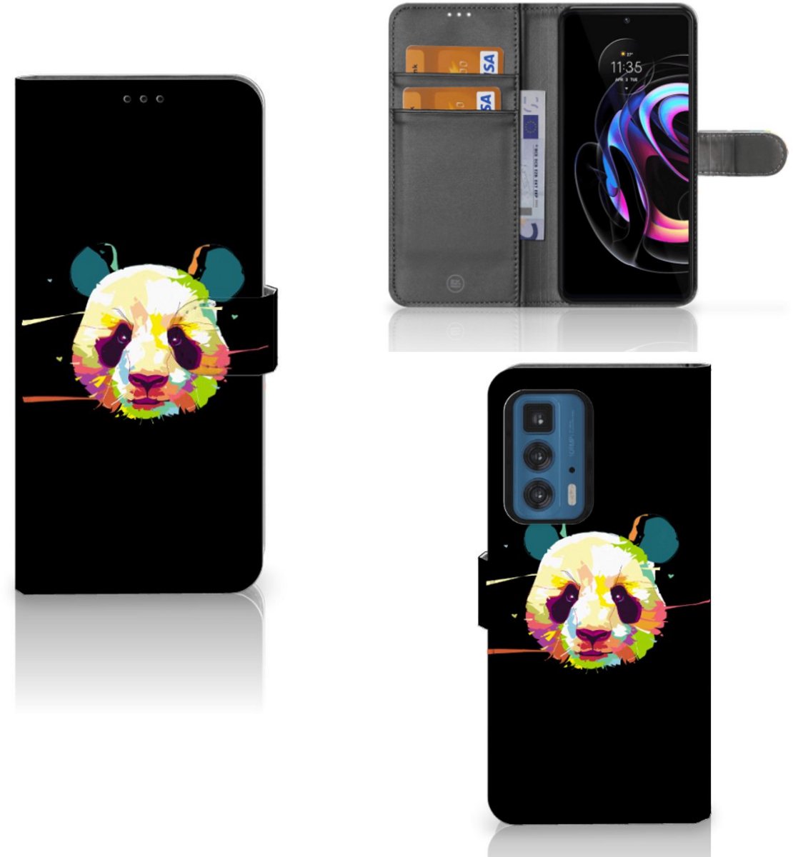Motorola Edge 20 Pro Leuk Hoesje Panda Color