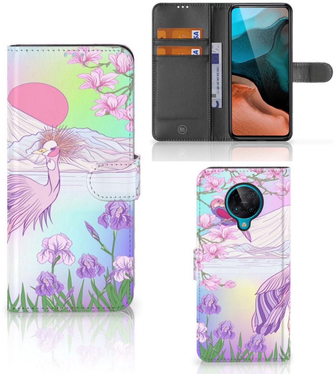 Xiaomi Poco F2 Pro Telefoonhoesje met Pasjes Bird