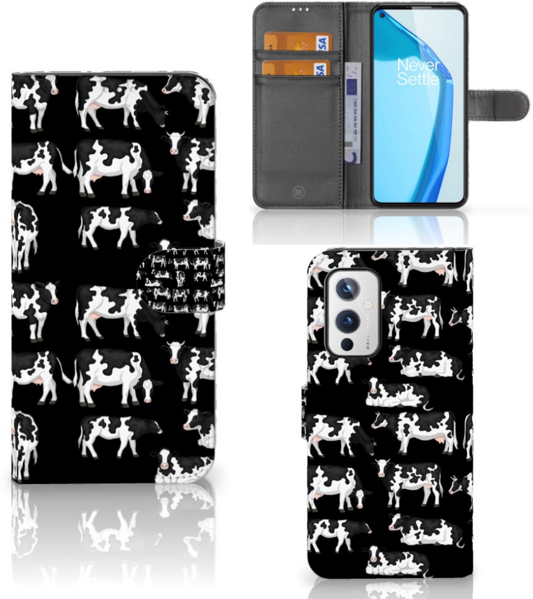 OnePlus 9 Telefoonhoesje met Pasjes Koetjes