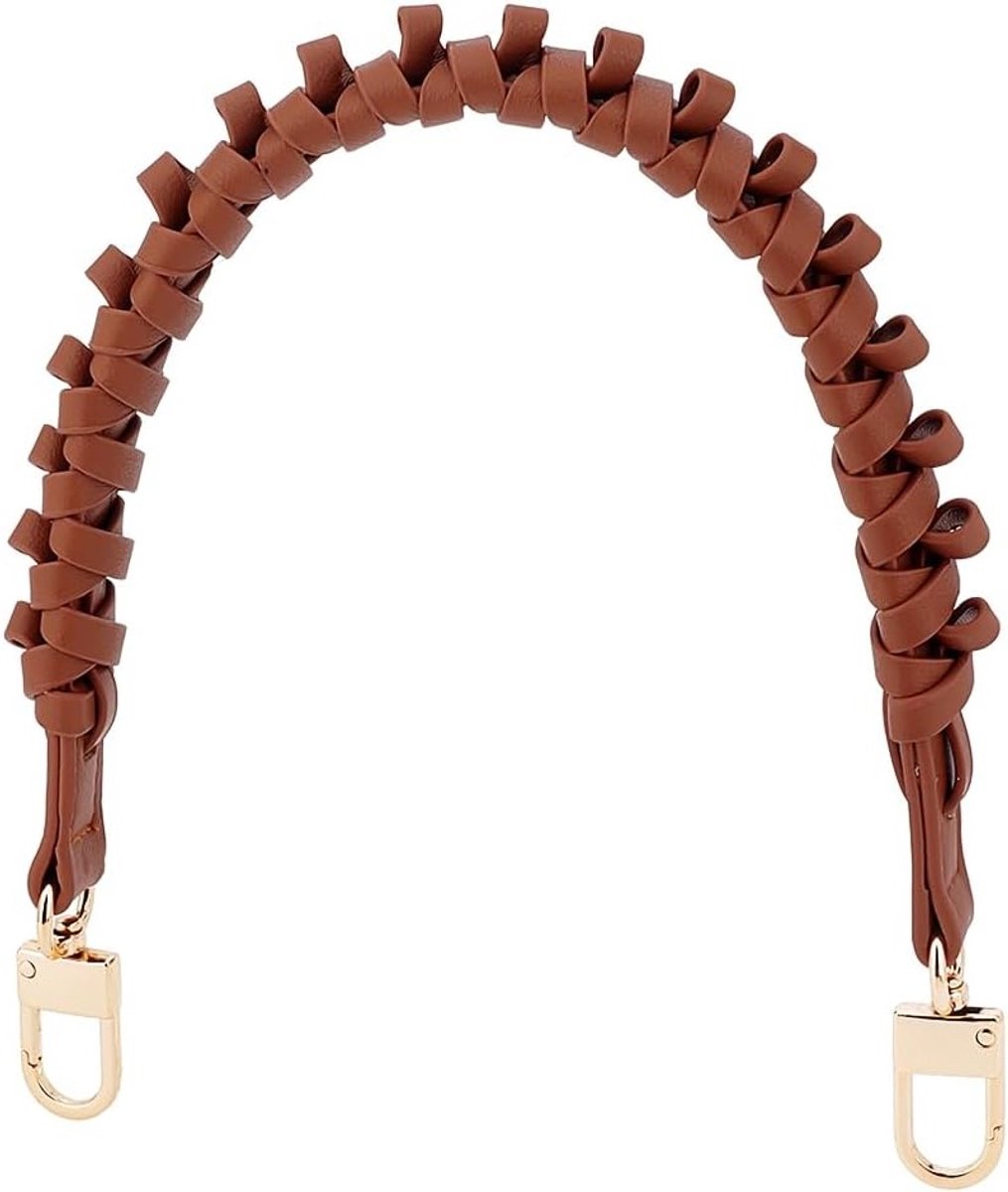 Handgemaakte gevlochten handtasriem van PU leer, 45 cm, met draaiende sluitingen, ideaal voor vervanging van handvatten en stijlvolle accessoires voor tassen, 1 stuk