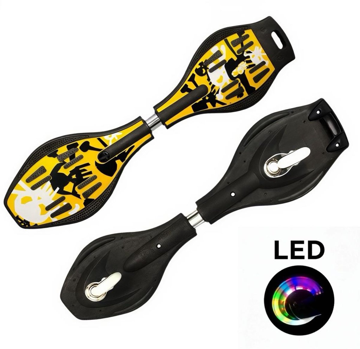 wave board LED waveboards skateboard met licht StreetSurfing Board Wave Props gratis draagtas Geel