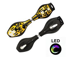 Geel wave board LED waveboards skateboard met licht StreetSurfing Board Wave Props gratis draagtas