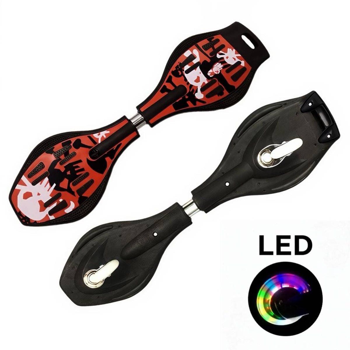 wave board LED waveboards skateboard met licht StreetSurfing Board Wave Props gratis draagtas Rood