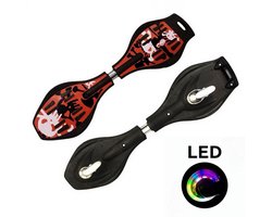 Rood wave board LED waveboards skateboard met licht StreetSurfing Board Wave Props gratis draagtas
