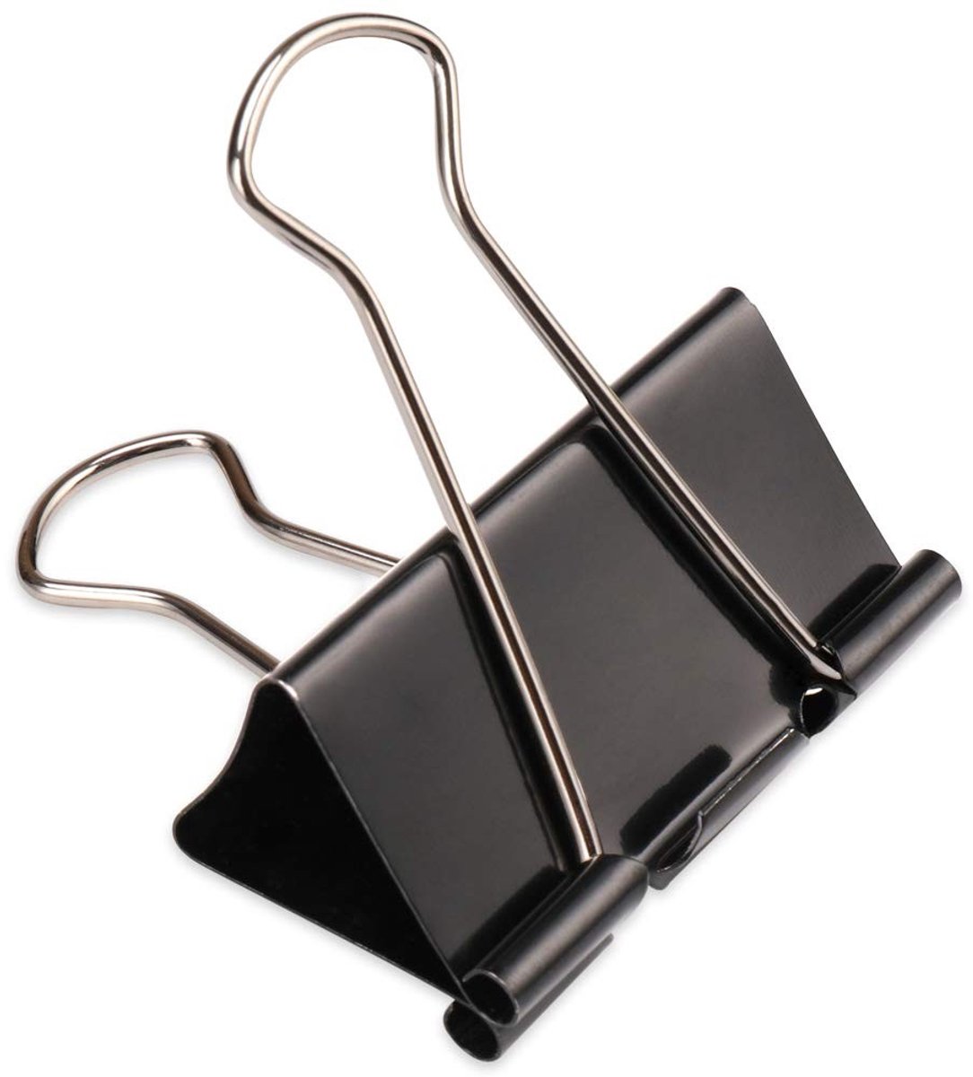Allecto - Paper Clips - Binding Clips - Efficiënte organisatie - Zwart - Paper Clamp - Ideaal voor kantoorgebruik - 10 stuks
