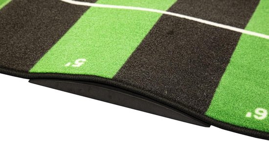 Putting Mat - Golfmat Oefenen - Golfspel Verbeteren - Met Visuele Hulpmiddelen - 3 Meter Lang - Groen/Zwart — afbeelding 3