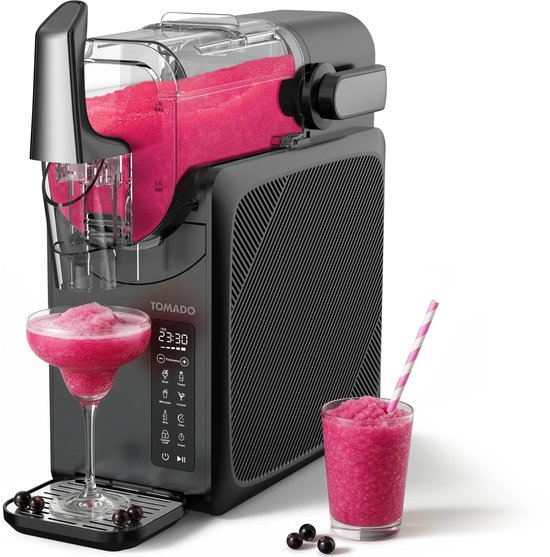 Tomado TSM2002B - Slush machine - Slushpuppy maker - 5 in 1 Slush - Slush Puppy - 2 liter slush - Tot 12 uur bevroren drankjes - Touchcontrol bediening - Zwart