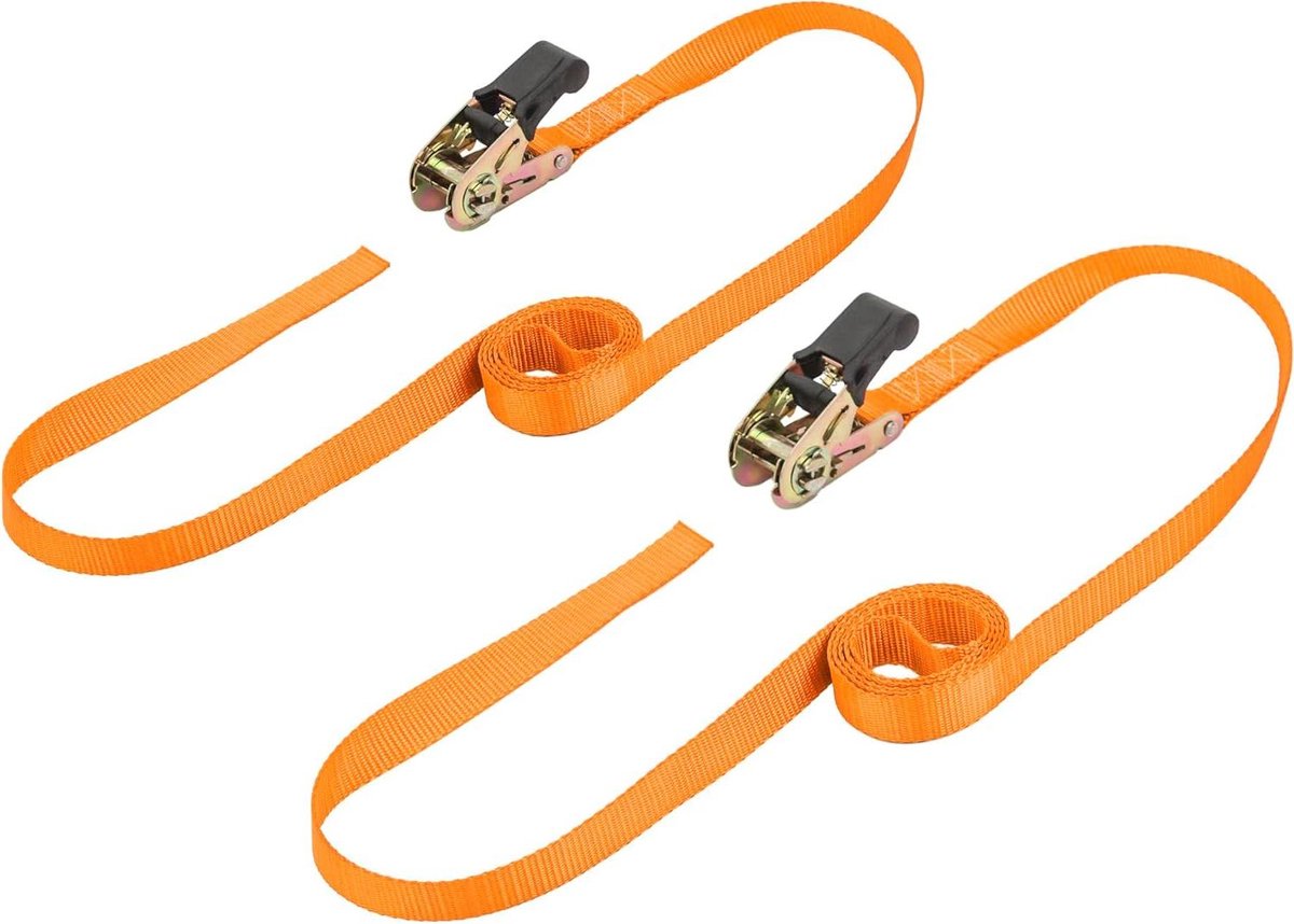 Eindeloze Ratel - Spanband Ratel - Goederen Zekeren - Easy-Grip Handvat - 25 cm x 213 m - Oranje