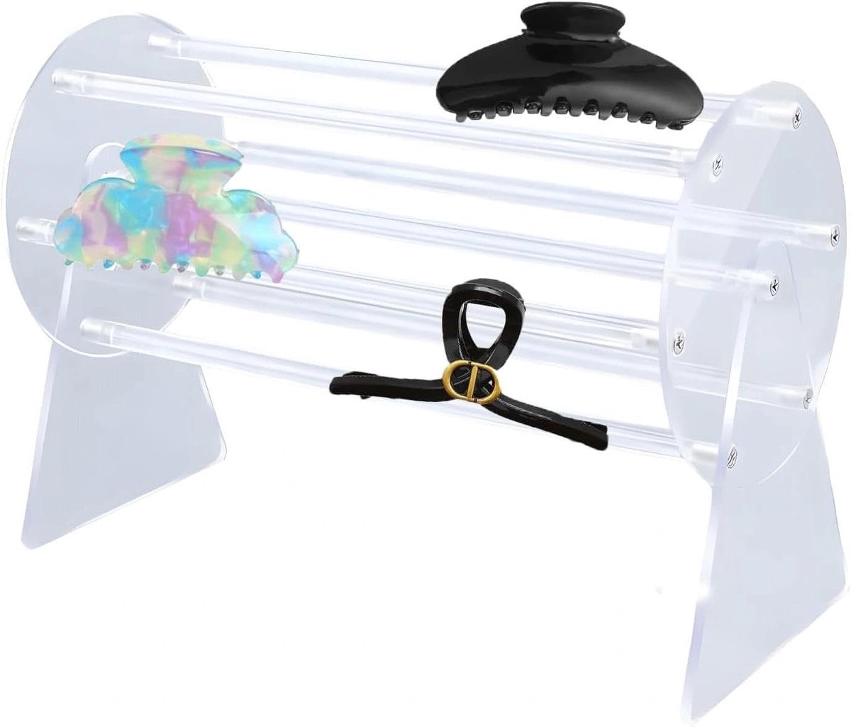 360° Draaibare Acryl Organizer voor Haarclips en Elastieken - Ideaal voor Haaraccessoires en Opberging