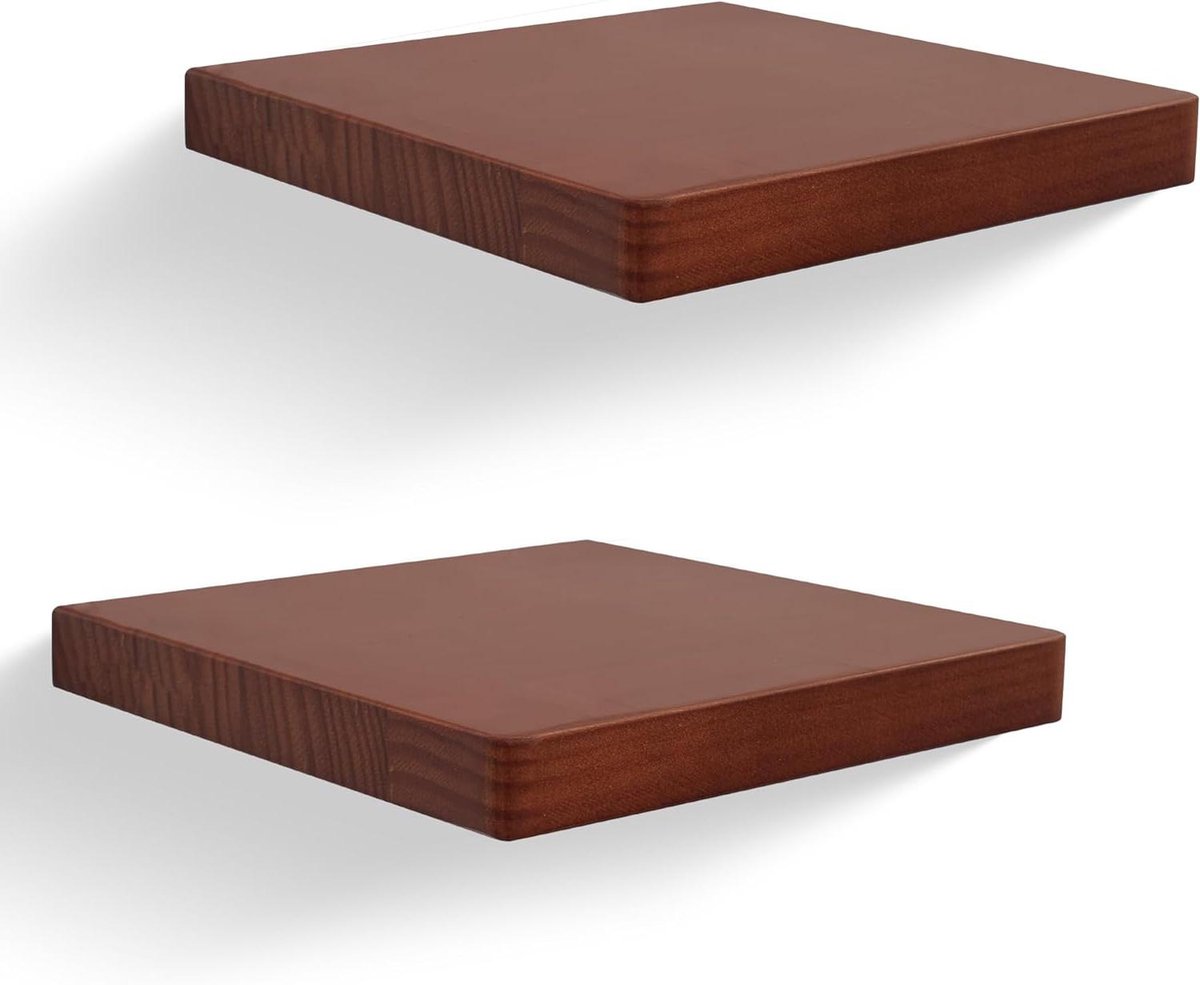 Zwevende Houten Planken - Wandrek Mini - Kleine Items Tonen - Stevig Massief Hout - 203x20