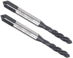 M4 x 0.7mm Helical Milling Draad Tap, HSS Nitrided Coated, Precisie Metaalbewerking, 2 Stuks voor Machine Gebruik