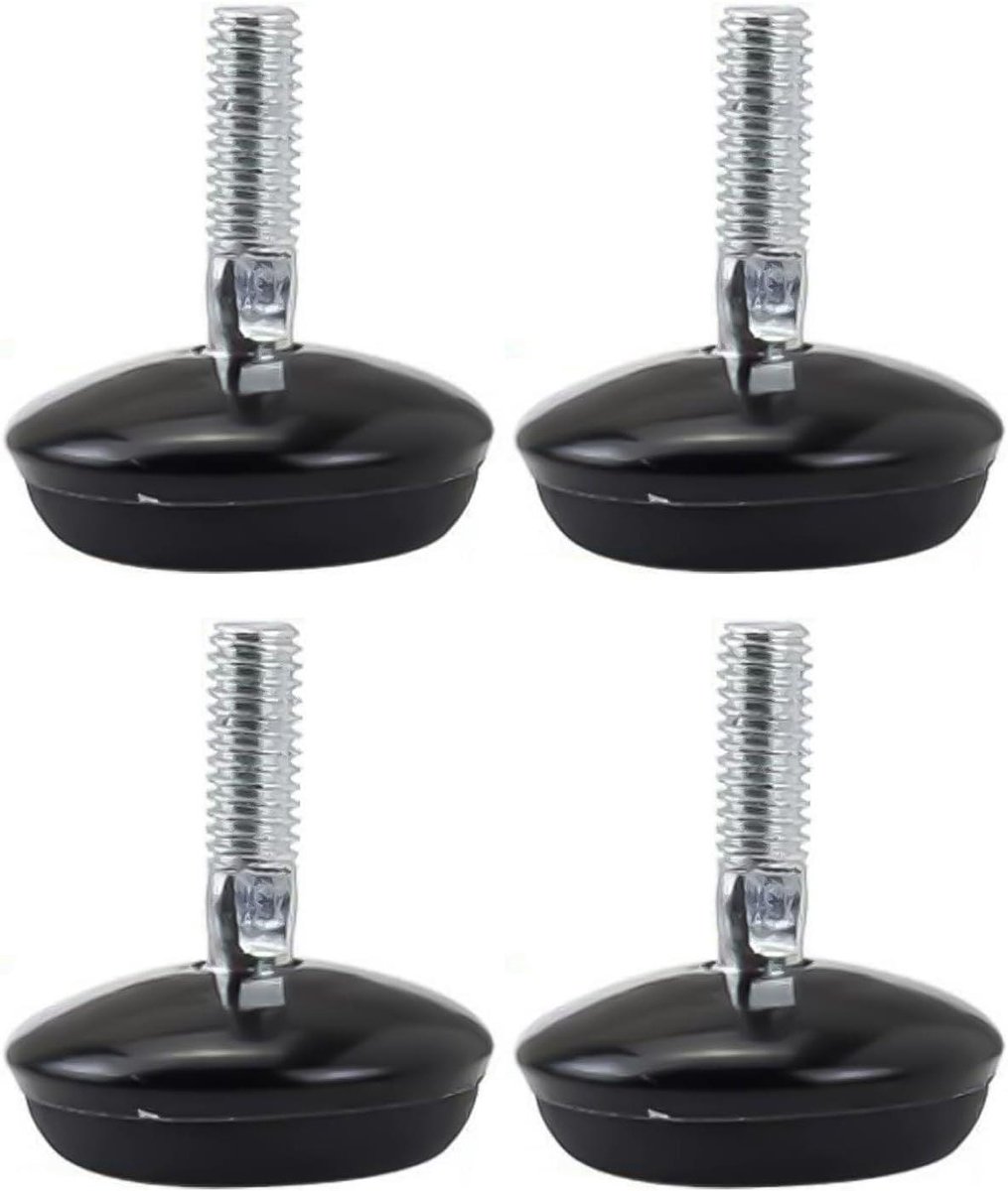 Meubelnivelleringsvoeten - Verstelbare poten - Meubels stabiliseren - Zelfnivellerend ontwerp - M6 x 18 mm - Zwart
