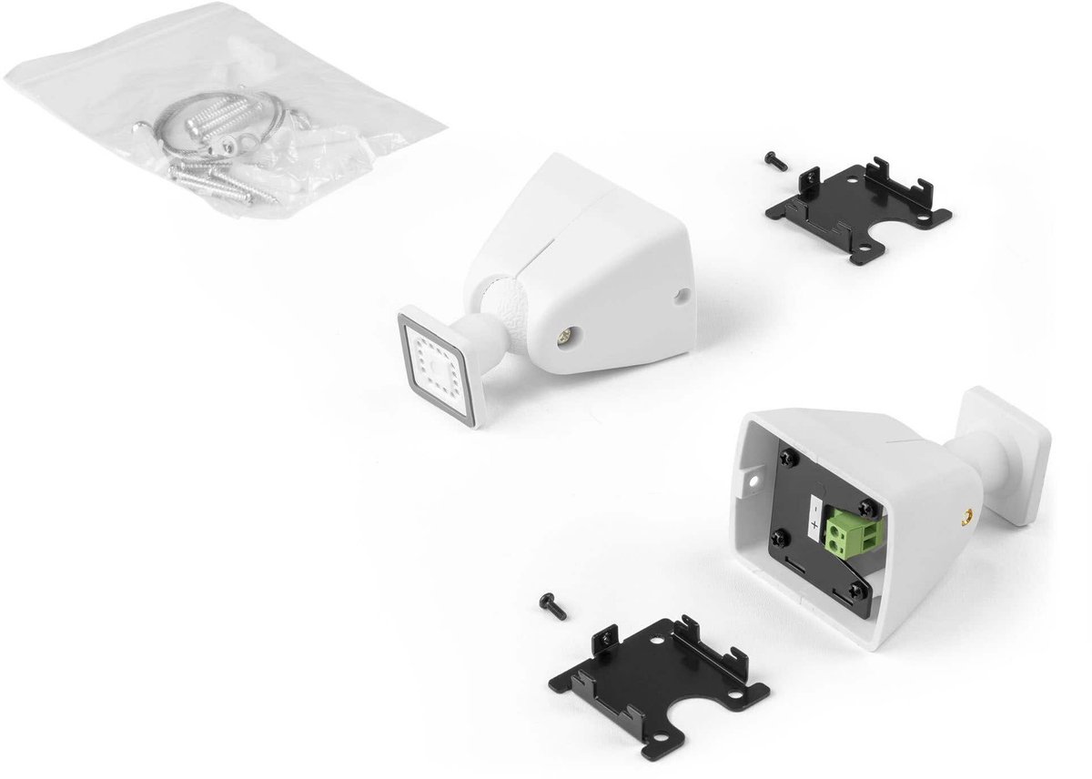 Power Dynamics complete buiten speaker set - 4x waterdichte mini speakers en 100V versterker - Wit thumbnail 4