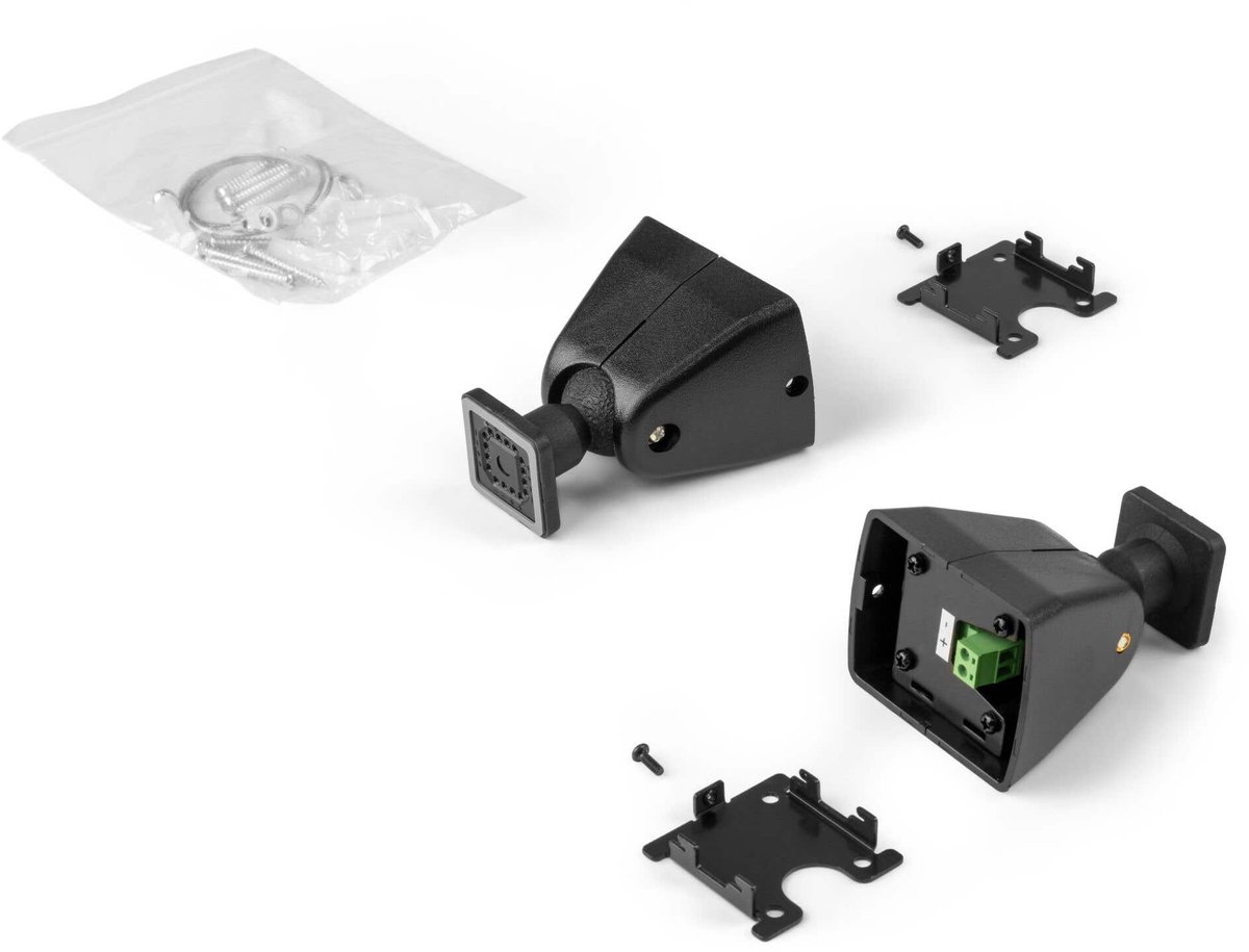 Power Dynamics complete buiten speaker set - 4x waterdichte mini speakers en 100V versterker - Zwart thumbnail 2