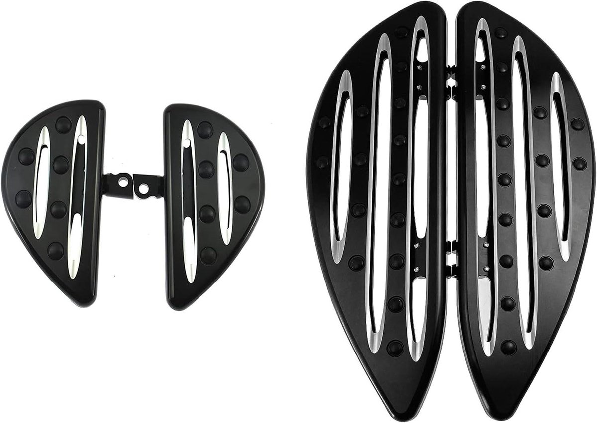 Voetsteunen Motorfiets - Motor Voetenplanken - Comfortabel Rijden - CNC Gefreesd - 29 Kilogram - Zwart