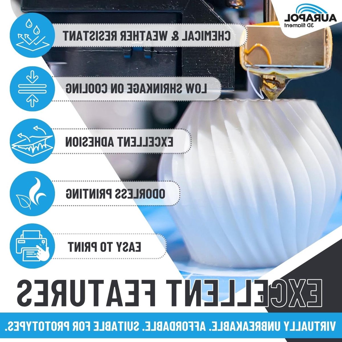 PETG Filament - 3D Printmateriaal - Functionele Prints Maken - Hoge Laaghechting - 1 kg - Rood