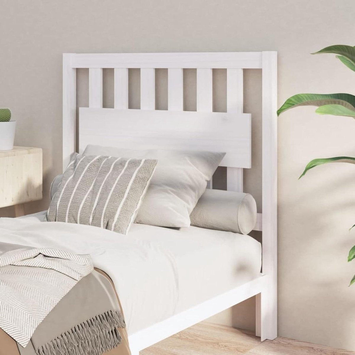 Hoofdbord voor bed - Bed hoofdeinde - Bed compleet maken - Massief grenenhout - 95.5 x 4 x 100 cm